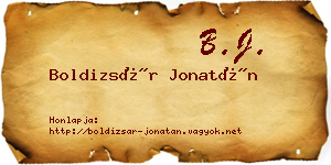 Boldizsár Jonatán névjegykártya